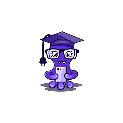 Octopus branding cartoon character colorful creative cute education elearning illustration logo mascot octopus