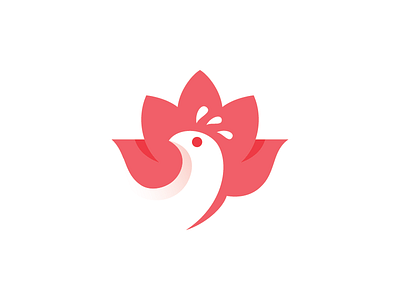 Peacock Lotus animal brand branding cute idenity logo lotus lotus flower luxury mark peacock pink spa