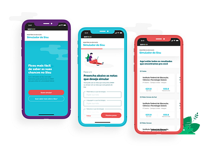 Simulador do SiSU Mobile brazil education ui ux