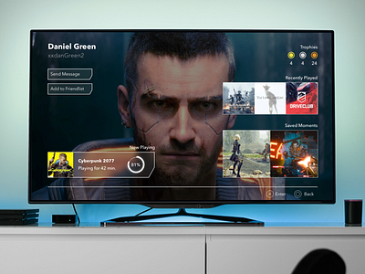 Playstation 5 User Profile bader design oskar oskarbader playstation playstation 4 playstation5 ps5 ui uidesign userinterface ux