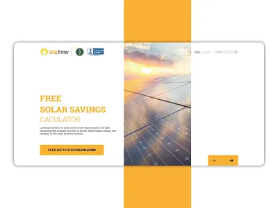 Free Solar Savings Page creative creative design design flat lading page minimalist typography ui ux web