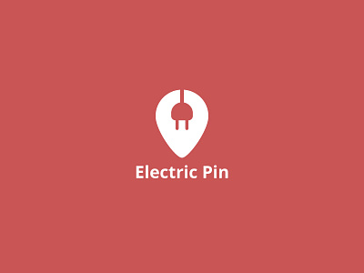 Electric Pin app art branding business clean company design flat flat design icon identity illustration illustrator logo minimal modern professional profile vector