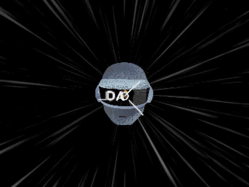 Daft Punk heads aftereffects animation design illustration noise texture vector