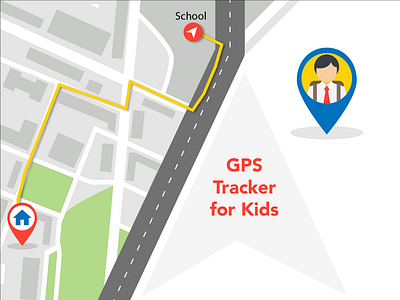 GPS Location Tracker for Kids concept mobile app