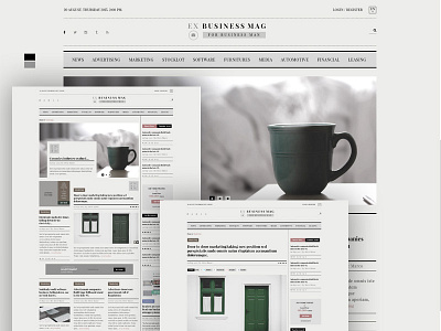 Business Mag magazine magazine design newspaper ui ux