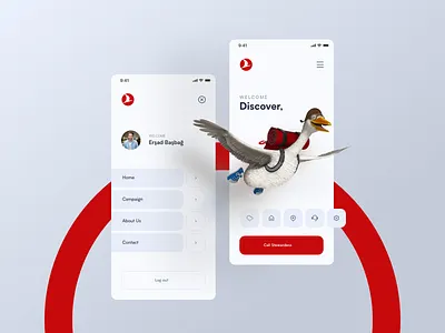 01-Daily UI / Turkish Airlines Mobil App airlines app design bird design fly typography ui user experience user interface ux vector web design