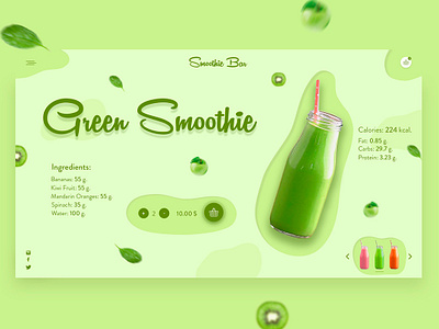 Smoothie Concept design mainpage ui uidesign uiux ux ux ui web webdesign website