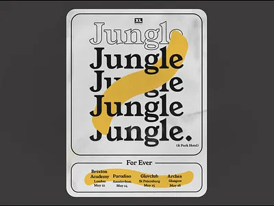 Jungle & Park Hotel - Poster Concept branding branding concept concert design event branding flyer illustration jungle music music art poster poster art type typography