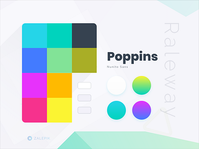 Zalepik Design System 1 color color palette drop shadows gradient color gradients light glow modern soft gradient system design type art typhography uiux zalepik