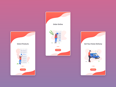 E-commerce on bording screens app app design onboarding onboarding screens onboarding ui splash page splashscreen ui ux