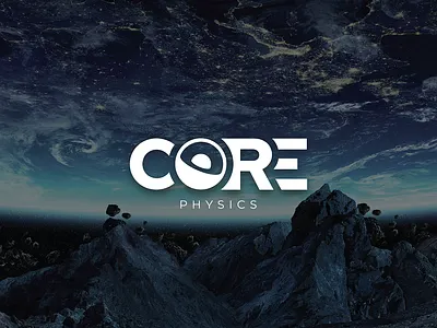 CORE physics adobe core design designer earth flat graphic graphicdesign idea illustrator lettering logo logotype physics typography universe vector