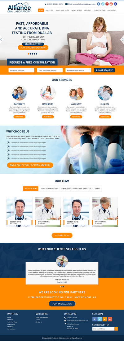 Alliance DNA Web design