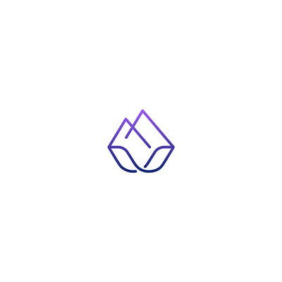 evernest logo linework logo mountain nest
