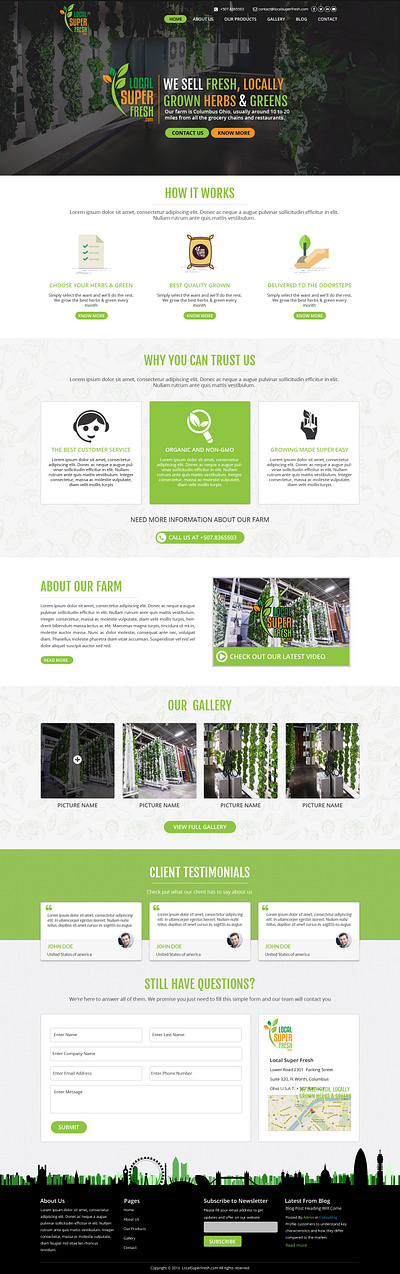 Local Super Fresh Homepage Design webdesign