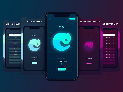 Chameleon app VPN app branding chamelion design icon illustration logo ui ux vector vpn web