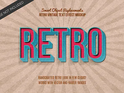 Retro Vintage Text effect add on
