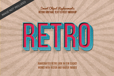 Retro Vintage Text effect add on