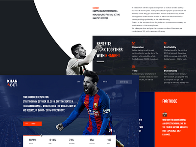 Landing Page bet betting clean design digital football landing landing page landing page design messi ronaldo statistics ui ux web web design webdesign website website design websites