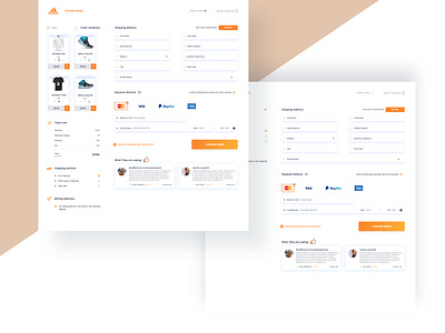 Checkout Web UI design V. oRange 3d design adidas app checkout checkout page form icons landing page orange payment method paypal ui uidesign uiux user interface design ux web webdesign website design wedding
