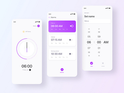 Ui Alarm app ui ux