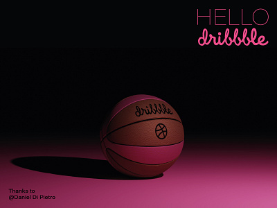 Hello Dribble — Andrea Veramonti 3d blender blender 3d blender3d design dribbble dribble hello hello dribbble hello dribble hello world hellodribbble illustration