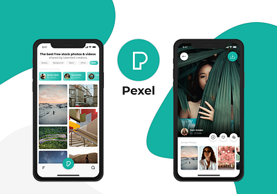 Pexels - UI Concept ( 01 ) app brand agency brand design design green icon pexels photo editing photography photossearch ui uidesign ux ux design vector visual design