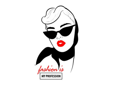 Fashion illustration pop art retro style face fashion pop art retro style woman