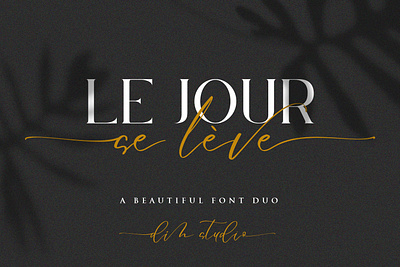 Le Jour - Font Duo branding design fonts handlettering lettering logo type script script font signature font typography