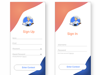 Sign in/ Sign up design ui ux