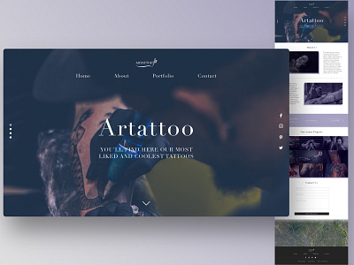 Artattoo Studio Mockup adobe xd experience design grafic design hero design landing design mockup design ui ux design user experience design web design website design