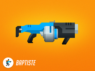 Overwatch Armory - Baptiste armory baptiste blizzard gun healer illustration medic overwatch vector