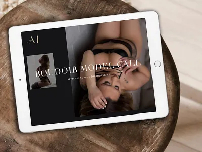 Boudoir Model Call Landing Page Design boudoir boudoir photography boudoir photography website landing page landing page design layout layout design moody design photography website website design