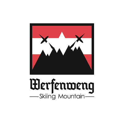 Werfenweng - DAY 8 (Daily Logo Challenge) branding daily dailylogochallenge dailylogodesign logo logo design logodesign mountain skiing vector