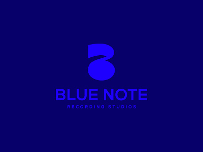 Blue Note branding identity logo mark monogram music note recording studios symbol