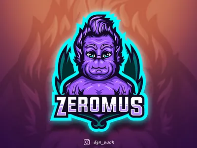 Baby grinch logo (for ZEROMUS) brand branding design icon identity logo mascot sport ui ux