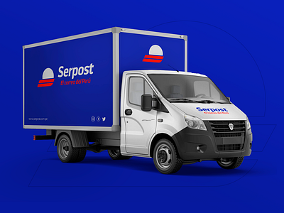 Serpost Perú S.A. | Transporte interprovincial art brand brand identity branding camioneta chromatic creative design designs dribbble graphic graphicdesign icon logo minimal vector