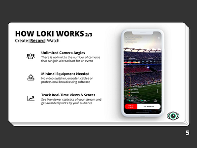 Loki Deck - Slide 5 app design branding design google slides keynote mobile pitch pitch deck presentation presentation design slides ui ux