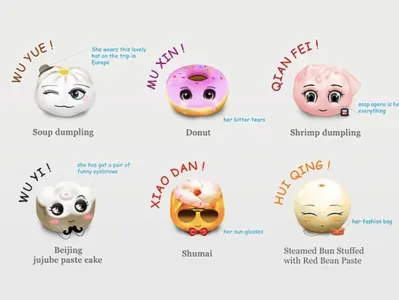 Dim Sum Characters Design branding design food icon illustraion logo