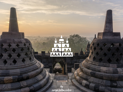 Borobudur temple art borobudur design dribbble icon illustration indonesia logo vector wonderful indonesia