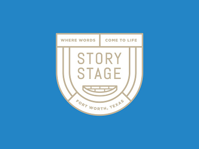 Educational Company Badge badge education fort worth illustration stage story texas