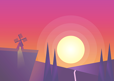 sunset copy work design figma illustration minimal ui vector