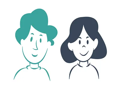 Users blue green illustration