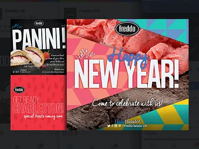 Freddo - Social Media america branding design digital facebook food illustrator instagram media photoshop social twitter typography vector