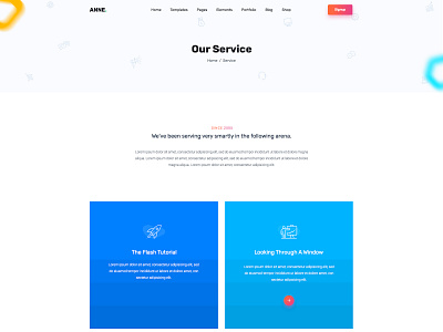 Anne Service Design corporate free website templates html website templates landing page modern responsive website templates template template design user interface design website design website templates