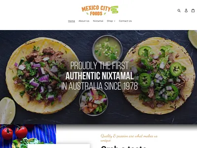 Mexico City Foods - Website artwork artworks design desktop digital illustrator mobile photoshop responsive retoucher tablet web