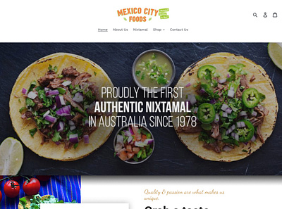 Mexico City Foods - Website artwork artworks design desktop digital illustrator mobile photoshop responsive retoucher tablet web