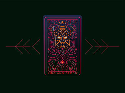 King&Demon concept art game art illustration postcard poster design vector