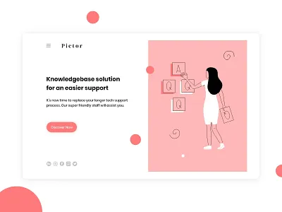 Pictor Illustration Knowledge Base digital illustration faq helpdesk hero area htmlstream illustration illustration kit knowledgebase modern design sneak peek tech support ui ux web design web illustration wip