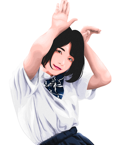 Girl Japan vector