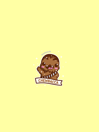 Chewbacca cute cute art design illustration kawaii kawaii art vector